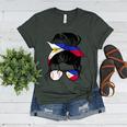 Filipina Baseball Mom Philippines Flag Baseball Girl Women's Heather T-Shirt Heather Forest Filipina Baseball Mom Philippines Flag Baseball Girl Women's Heather T-Shirt Heather Forest