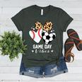 Game Day Vibes Soccer Baseball Mom Heart Women's Heather T-Shirt Heather Forest
