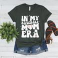 Groovy Retro In My Baseball Mom Era Women's Heather T-Shirt Heather Forest Groovy Retro In My Baseball Mom Era Women's Heather T-Shirt Heather Forest