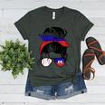 Haitian Baseball Mom Haiti Flag Baseball Girl Women's Heather T-Shirt Heather Forest Haitian Baseball Mom Haiti Flag Baseball Girl Women's Heather T-Shirt Heather Forest
