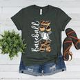 Happy Mother's Day Baseball Mom Leopard Softball Lover Women's Heather T-Shirt Heather Forest Happy Mother's Day Baseball Mom Leopard Softball Lover Women's Heather T-Shirt Heather Forest
