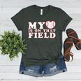 My Heart Is On That Court Baseball Mom Women's Heather T-Shirt Heather Forest My Heart Is On That Court Baseball Mom Women's Heather T-Shirt Heather Forest
