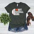 I Heart Hot Baseball Moms Women's Heather T-Shirt Heather Forest