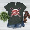 Hits 'n Giggles Baseball Player Women Baseball Mom Mother Women's Heather T-Shirt Heather Forest