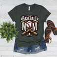 Home Run Baseball Mom Women's Heather T-Shirt Heather Forest