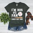 I'm His 1 Fan Since Day One Baseball Mom Women's Heather T-Shirt Heather Forest I'm His 1 Fan Since Day One Baseball Mom Women's Heather T-Shirt Heather Forest