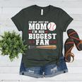 I'm Not Just His Mom I'm His Biggest Fan Baseball Mom Women's Heather T-Shirt Heather Forest