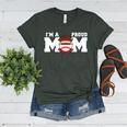 I'm A Proud Mom Football Baseball Mom Women's Heather T-Shirt Heather Forest