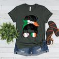 Ireland Baseball Mom Messy Bun Irish Baseball Girl Women's Heather T-Shirt Heather Forest Ireland Baseball Mom Messy Bun Irish Baseball Girl Women's Heather T-Shirt Heather Forest