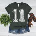 Jersey Number 11 T-Shirt Football Eleven Number Baseball Mom Women's Heather T-Shirt Heather Forest Jersey Number 11 T-Shirt Football Eleven Number Baseball Mom Women's Heather T-Shirt Heather Forest