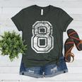 Jersey Number 8 Eight T-Shirt Football Number Baseball Mom Women's Heather T-Shirt Heather Forest Jersey Number 8 Eight T-Shirt Football Number Baseball Mom Women's Heather T-Shirt Heather Forest