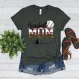 Leopard Baseball Mom Mama Mommy Sport Women's Heather T-Shirt Heather Forest Leopard Baseball Mom Mama Mommy Sport Women's Heather T-Shirt Heather Forest