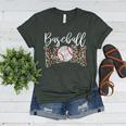 Leopard Baseball Mom Matching Softball Mama Family Matching Women's Heather T-Shirt Heather Forest Leopard Baseball Mom Matching Softball Mama Family Matching Women's Heather T-Shirt Heather Forest