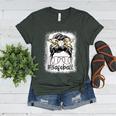 Leopard Messy Bun Mom Mother's Day Baseball Mommy Women's Heather T-Shirt Heather Forest Leopard Messy Bun Mom Mother's Day Baseball Mommy Women's Heather T-Shirt Heather Forest
