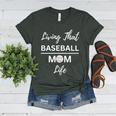 Living That Baseball Mom Life Premium Women's Heather T-Shirt Heather Forest Living That Baseball Mom Life Premium Women's Heather T-Shirt Heather Forest