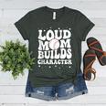 Loud Baseball Mom Builds Character Women's Heather T-Shirt Heather Forest Loud Baseball Mom Builds Character Women's Heather T-Shirt Heather Forest