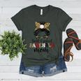 Loud And Proud Baseball Mom Messy Bun Leopard Baseball Mom Women's Heather T-Shirt Heather Forest