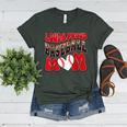 Loud Proud Baseball Mom Red Team Leopard Baseball Mom Squad Women's Heather T-Shirt Heather Forest