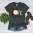 For The Love Of The Game Day Baseball Mom Cheering Lovers Women's Heather T-Shirt Heather Forest