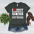 I Love Hot Baseball Mom Wieners Women's Heather T-Shirt Heather Forest I Love Hot Baseball Mom Wieners Women's Heather T-Shirt Heather Forest