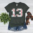 Lucky Number 13 Baseball Mom Baseball Number 13 Lucky 13 Women's Heather T-Shirt Heather Forest Lucky Number 13 Baseball Mom Baseball Number 13 Lucky 13 Women's Heather T-Shirt Heather Forest