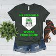 Messy Bun Baseball Mom My Stepchild Works From Home Women's Heather T-Shirt Heather Forest Messy Bun Baseball Mom My Stepchild Works From Home Women's Heather T-Shirt Heather Forest