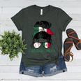 Mexico Baseball Mom Messy Bun Women's Heather T-Shirt Heather Forest