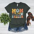 Mom Of The Birthday Baller Groovy Baseball Mom Women's Heather T-Shirt Heather Forest Mom Of The Birthday Baller Groovy Baseball Mom Women's Heather T-Shirt Heather Forest