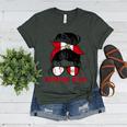 Peru Baseball Mom Messy Bun Women's Heather T-Shirt Heather Forest Peru Baseball Mom Messy Bun Women's Heather T-Shirt Heather Forest