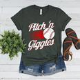 Pitch 'n Giggles Baseball Player Women Baseball Mom Women's Heather T-Shirt Heather Forest Pitch 'n Giggles Baseball Player Women Baseball Mom Women's Heather T-Shirt Heather Forest