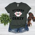 Pitches Be Crazy Baseball Moms Softball Players Hey Batter Women's Heather T-Shirt Heather Forest Pitches Be Crazy Baseball Moms Softball Players Hey Batter Women's Heather T-Shirt Heather Forest