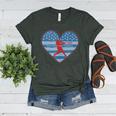 Primitive Patriotic American Baseball Mom Softball Dingers Women's Heather T-Shirt Heather Forest Primitive Patriotic American Baseball Mom Softball Dingers Women's Heather T-Shirt Heather Forest