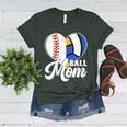 Proud Ball Mom Volleyball Baseball Mom Heart Women's Heather T-Shirt Heather Forest Proud Ball Mom Volleyball Baseball Mom Heart Women's Heather T-Shirt Heather Forest