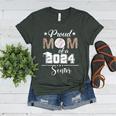 Proud Mom Of a 2024 Senior Class Of 2024 Baseball Mom Women's Heather T-Shirt Heather Forest