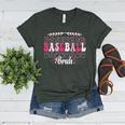 Retro Groovy Baseball Bruh Proud Baseball Mom Women's Heather T-Shirt Heather Forest Retro Groovy Baseball Bruh Proud Baseball Mom Women's Heather T-Shirt Heather Forest