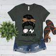 Soccer Baseball Mom Of Both Messy Bun Leopard Mother's Day Women's Heather T-Shirt Heather Forest Soccer Baseball Mom Of Both Messy Bun Leopard Mother's Day Women's Heather T-Shirt Heather Forest