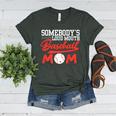 Somebody's Loud Mouth Baseball Mom Mama Premium Women's Heather T-Shirt Heather Forest