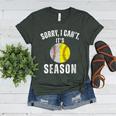 Sorry I Cant It's Season Vintage Softball Baseball Mom Women's Heather T-Shirt Heather Forest Sorry I Cant It's Season Vintage Softball Baseball Mom Women's Heather T-Shirt Heather Forest