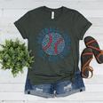 Spring 2024 Season Cute Baseball Mom All Day Everyday Women's Heather T-Shirt Heather Forest