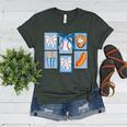 Stamps Coquette Bow Baseball Kids Youth Girls Baseball Mom Women's Heather T-Shirt Heather Forest