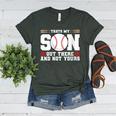 Thats My Son Out There And Not Yours Baseball Mom Women's Heather T-Shirt Heather Forest Thats My Son Out There And Not Yours Baseball Mom Women's Heather T-Shirt Heather Forest