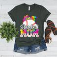 Tie Dye Baseball Mom Baseball Mama Sport Mother's Day Women's Heather T-Shirt Heather Forest