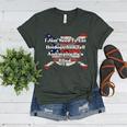 Umpire And Hotdogs 4th July Baseball Moms Women's Heather T-Shirt Heather Forest