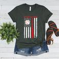Vintage Baseball Flag Women Baseball Mom Women's Heather T-Shirt Heather Forest