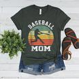 Vintage Baseball Mom Baseball Lover Women's Heather T-Shirt Heather Forest