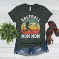 Vintage Baseball Mom Mom Baseball Lover Women's Heather T-Shirt Heather Forest