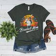 Vintage Retro Sunset Baseball Mom Mother's Day Women's Heather T-Shirt Heather Forest
