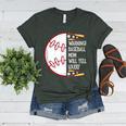 Warning Baseball Mom Will Yell Loudly Women's Heather T-Shirt Heather Forest
