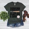 Weekend Forecast My Son Has Practice Baseball Mom Women's Heather T-Shirt Heather Forest Weekend Forecast My Son Has Practice Baseball Mom Women's Heather T-Shirt Heather Forest