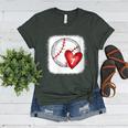 Womens Bleached Custom Baseball Mom Number 7 Heart For Mom Women's Heather T-Shirt Heather Forest Womens Bleached Custom Baseball Mom Number 7 Heart For Mom Women's Heather T-Shirt Heather Forest